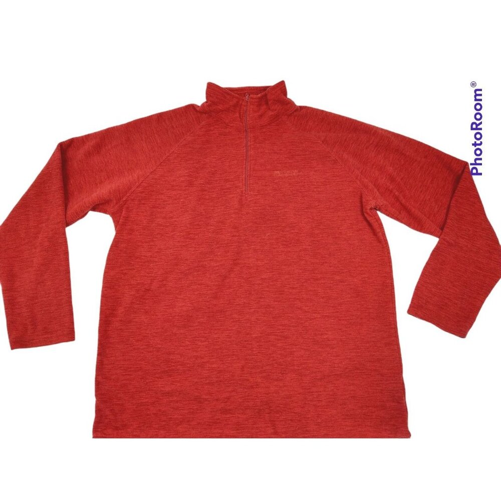 Mountain Warehouse Snowdon‎ Mens Micro Fleece Pullover 2XL Red 1/4 Zip